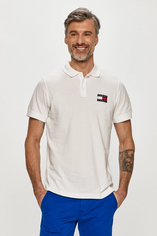 biały Tommy Jeans - Polo DM0DM10327.4891 Męski