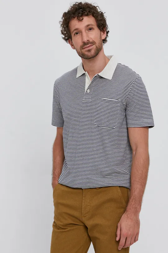 granatowy Selected Homme Polo