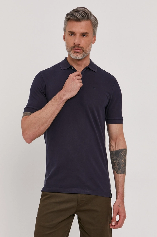 granatowy Scotch & Soda Polo Męski