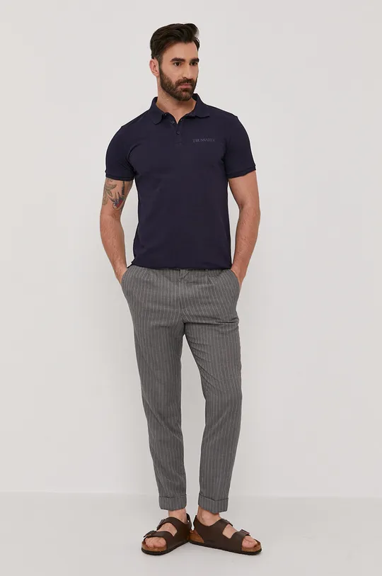 Trussardi Jeans - Polo tričko tmavomodrá