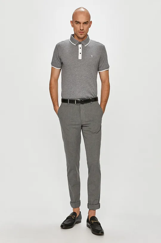 Trussardi Jeans - Polo tričko sivá