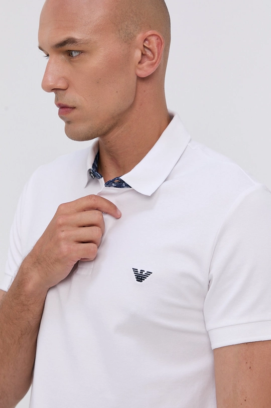 biały Emporio Armani Polo 211804.1P461