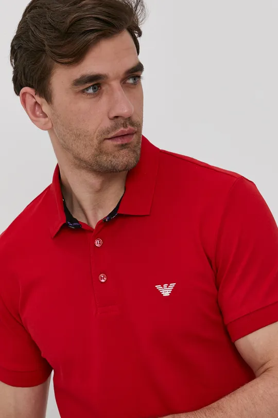 červená Polo tričko Emporio Armani