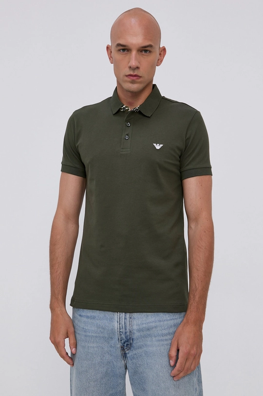 zielony Emporio Armani Polo 211804.1P461 Męski