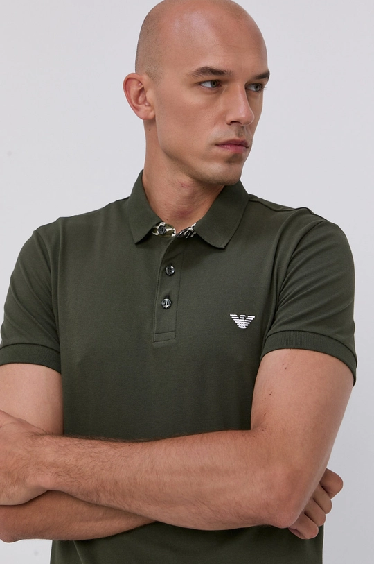 zielony Emporio Armani Polo 211804.1P461