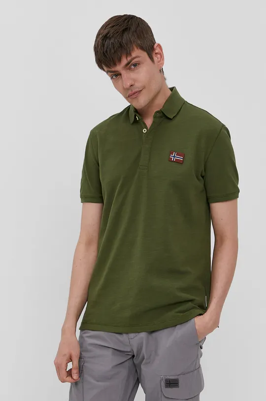 zelená Polo tričko Napapijri Pánsky