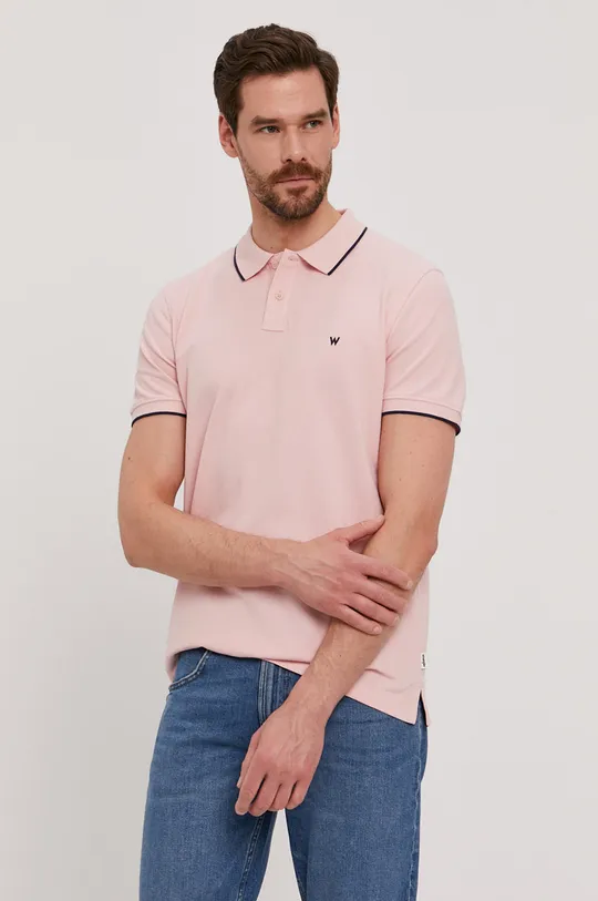 ružová Polo tričko Wrangler Pánsky