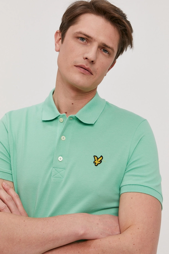 turkusowy Lyle & Scott Polo Męski