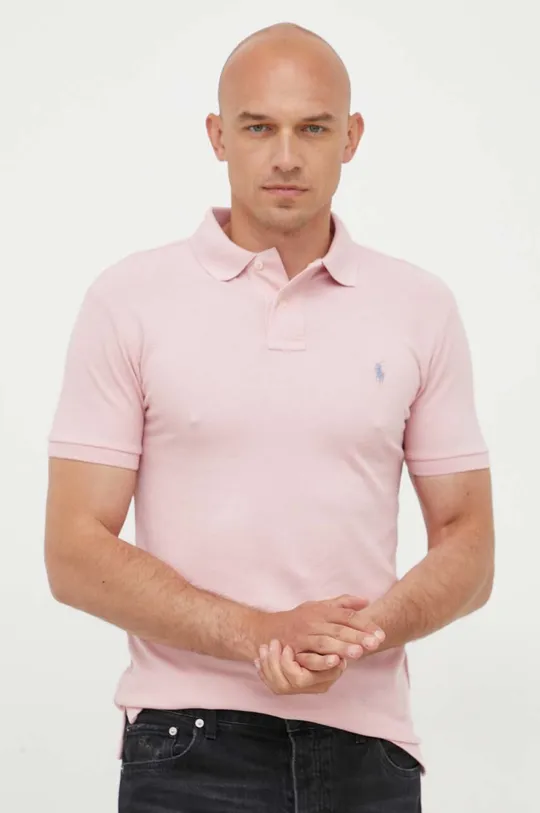 ružová Bavlnené polo tričko Polo Ralph Lauren