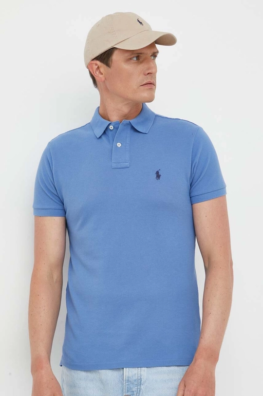 niebieski Polo Ralph Lauren polo bawełniane Męski