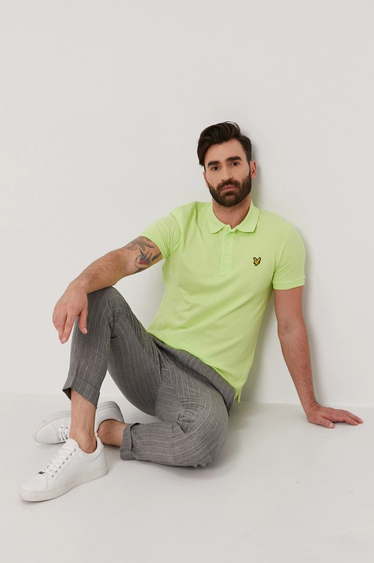 zielony Lyle & Scott Polo Męski