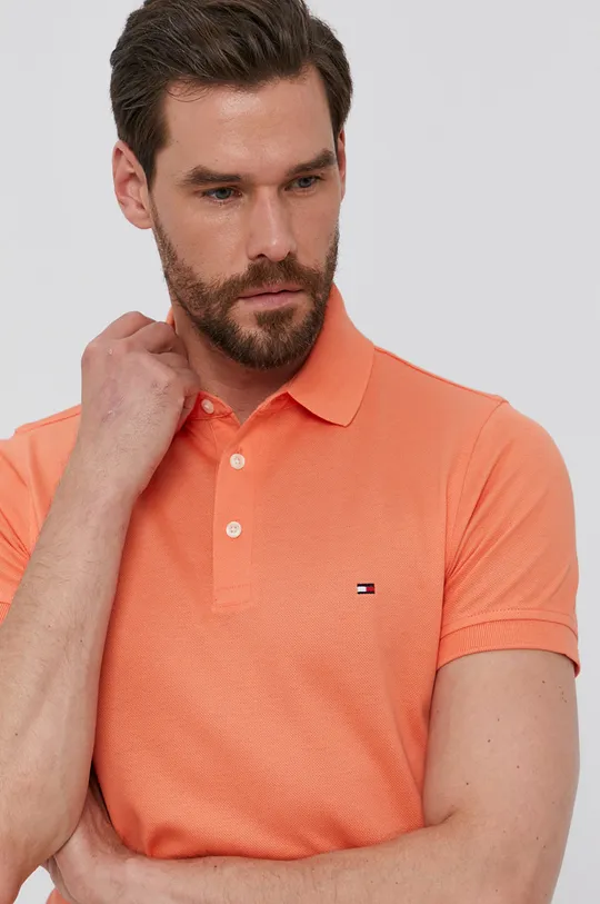 oranžová Polo tričko Tommy Hilfiger Pánsky