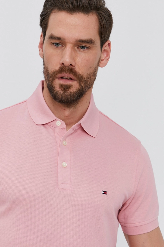 różowy Tommy Hilfiger Polo