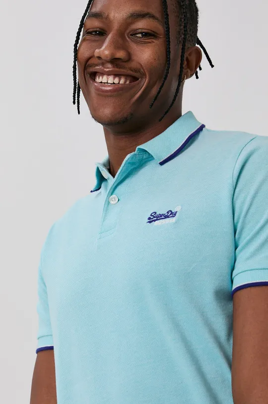 niebieski Superdry Polo