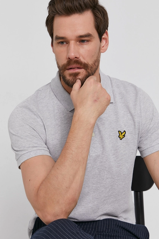 szary Lyle & Scott Polo Męski