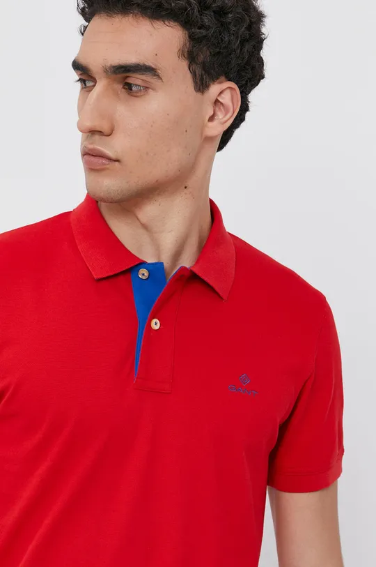 červená Polo tričko Gant