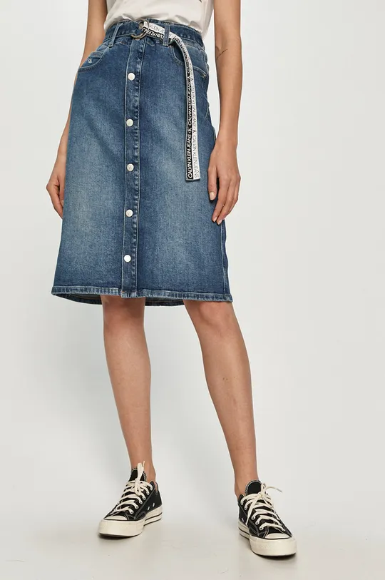tmavomodrá Calvin Klein Jeans - Rifľová sukňa Dámsky