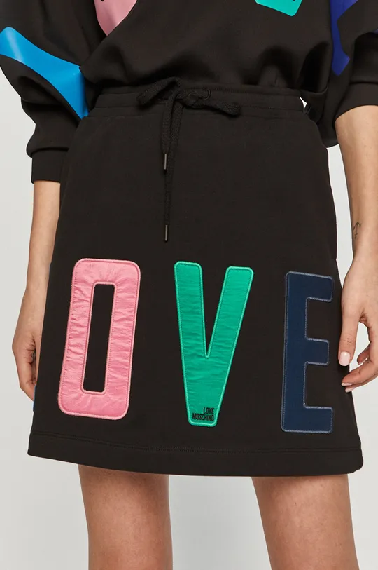 czarny Love Moschino - Spódnica Damski