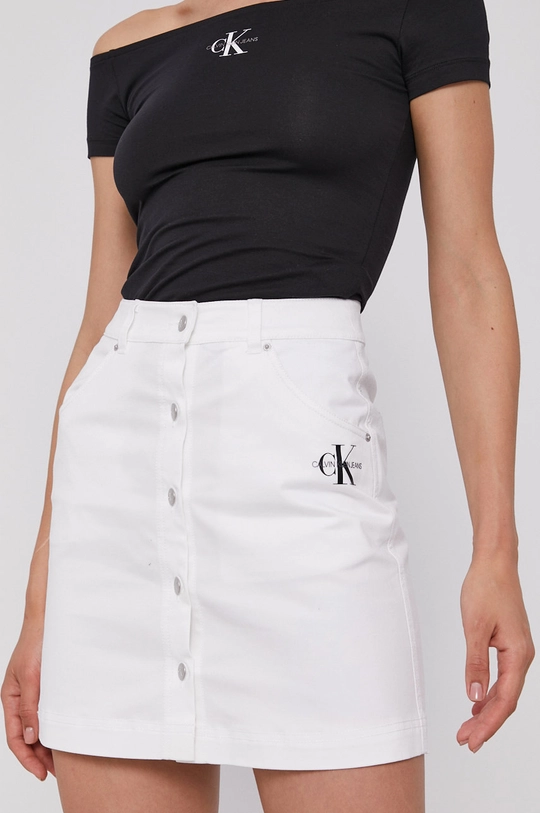 biały Calvin Klein Jeans Spódnica J20J215720.4891 Damski