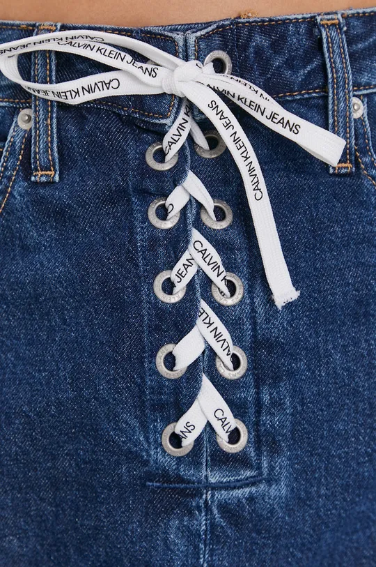 Rifľová sukňa Calvin Klein Jeans Dámsky