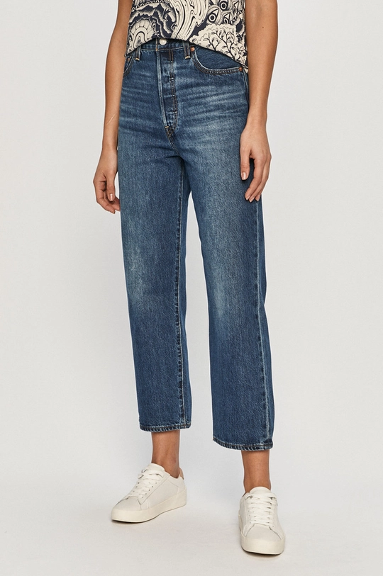 niebieski Levi's - Jeansy Ribcage Straight Ankle Damski