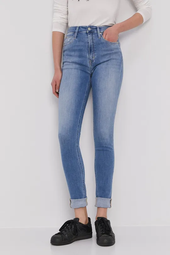 niebieski Calvin Klein Jeans Jeansy J20J215390.4891 Damski