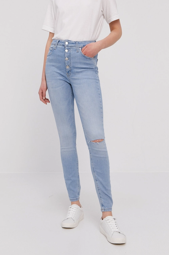 niebieski Calvin Klein Jeans Jeansy J20J216298.4891 Damski