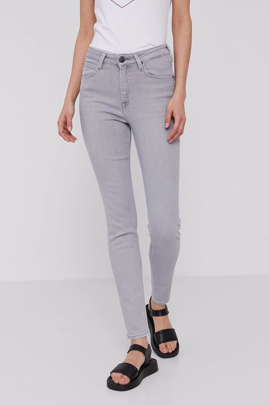 Lee jeansy Scarlett High Light Grey szary