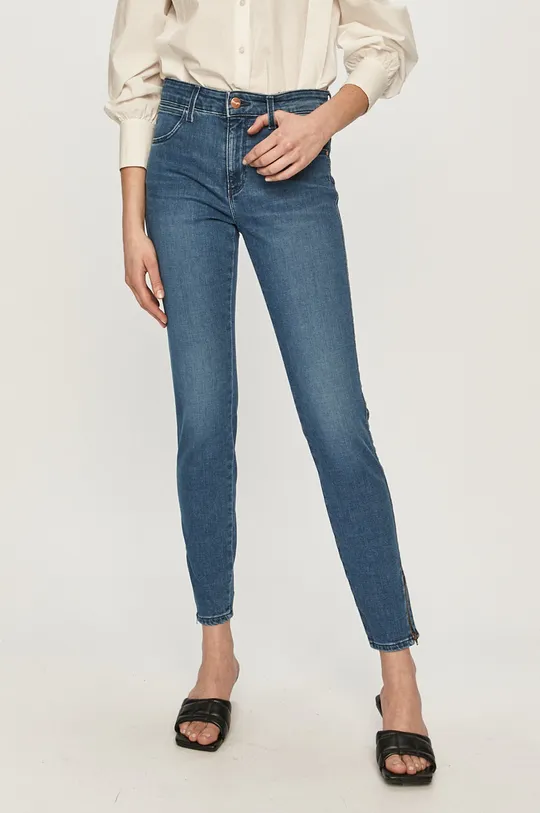 Wrangler jeansy Skinny Crop Zip Light Breeze niebieski