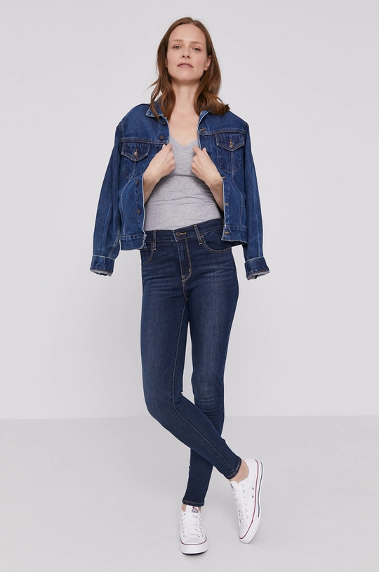 Levi's jeansy 720 High Rise Super Skinny granatowy