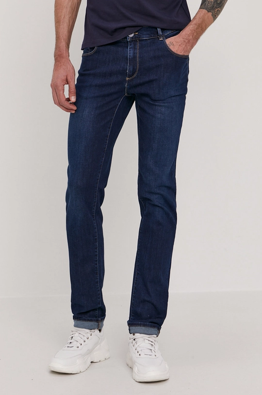 granatowy Trussardi Jeans Jeansy Męski