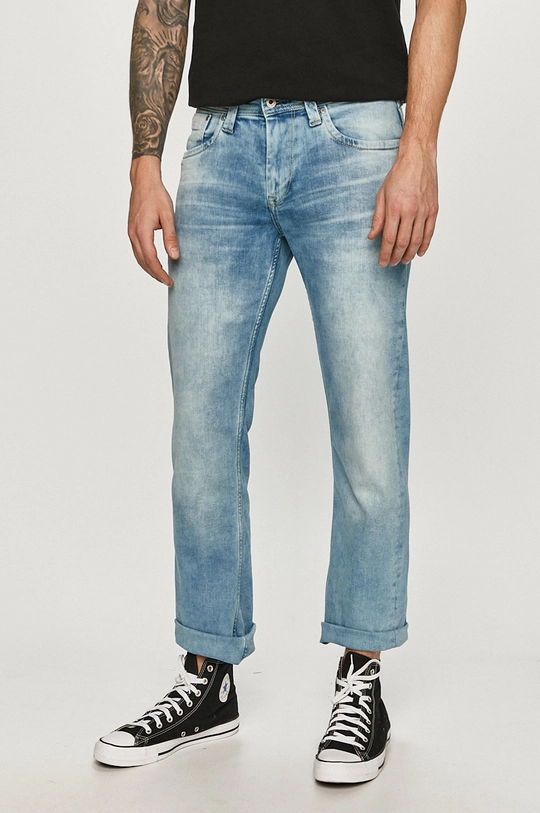 niebieski Pepe Jeans - Jeansy Kingston Zip Męski