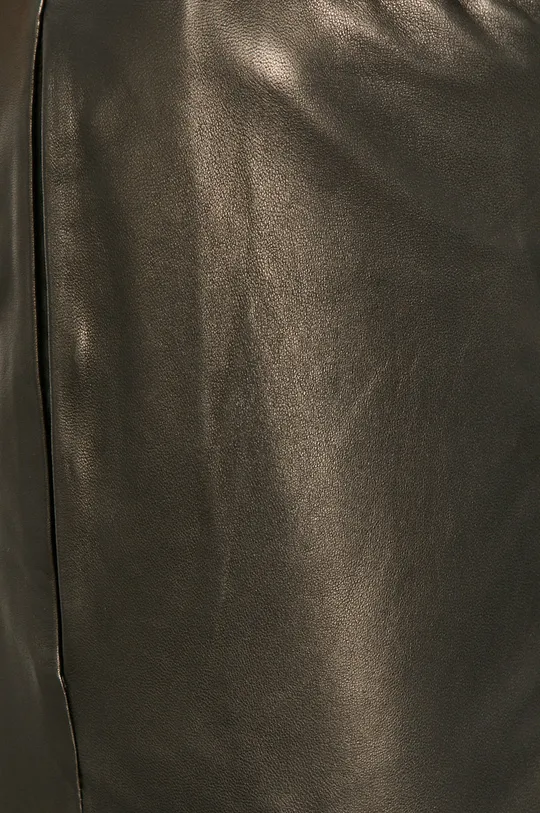 czarny AllSaints - Spodnie skórzane JEN JOGGER