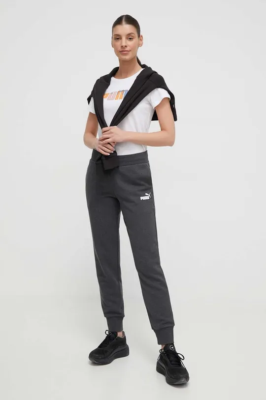 сірий Спортивні штани Puma Жіночий