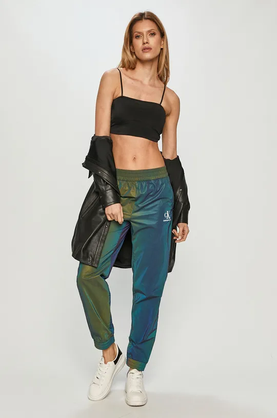 Calvin Klein Jeans - Nohavice zelená