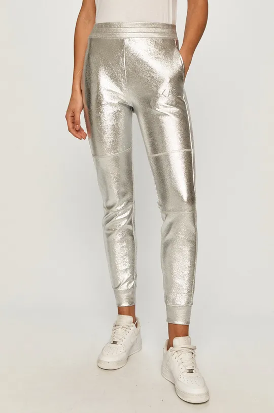 srebrny Karl Lagerfeld - Spodnie 210W1050 Damski