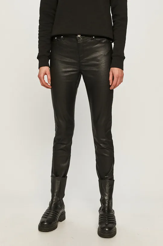 czarny Karl Lagerfeld - Spodnie 210W1103 Damski