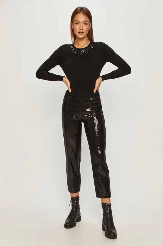 Karl Lagerfeld - Spodnie 210W1004 czarny