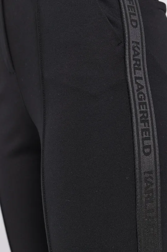 czarny Karl Lagerfeld Spodnie 211W1004