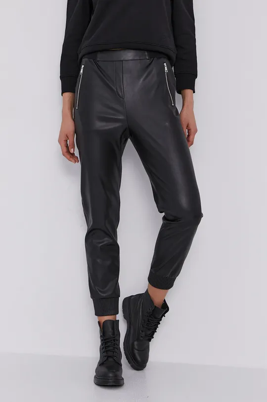 czarny Karl Lagerfeld Spodnie 211W1002 Damski