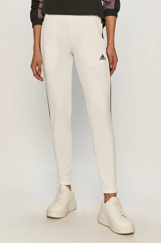 biały adidas Performance Spodnie GN5493 Damski