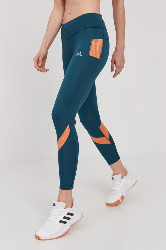 zielony adidas Performance Legginsy GJ9923 Damski