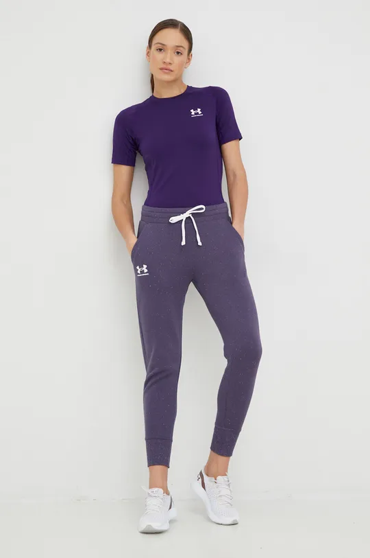 Παντελόνι φόρμας Under Armour μωβ