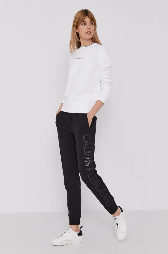 czarny Calvin Klein Jeans Spodnie J20J215551.4891 Damski