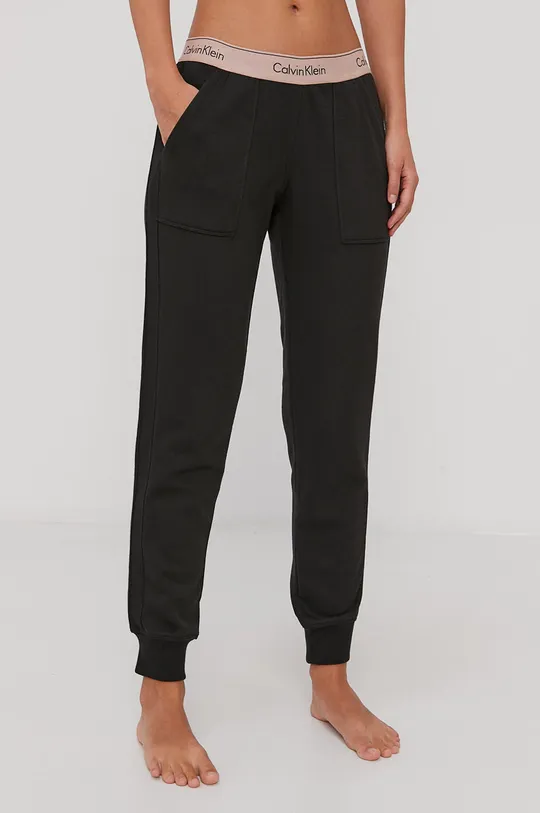 czarny Calvin Klein Jeans Spodnie piżamowe 000QS6148E.4891 Damski