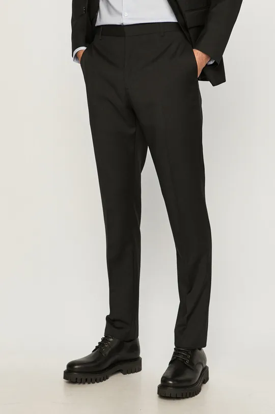 czarny Calvin Klein Spodnie Męski