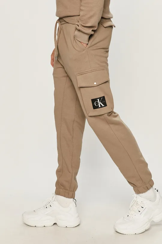 sivá Calvin Klein Jeans - Nohavice Pánsky