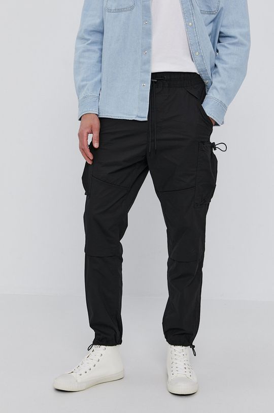 czarny Calvin Klein Jeans Spodnie Męski
