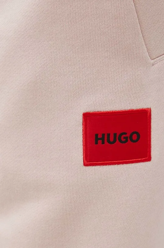 beżowy HUGO spodnie dresowe bawełniane