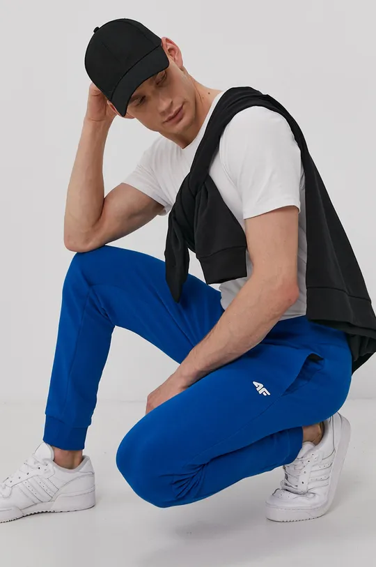 niebieski 4F - Spodnie Męski